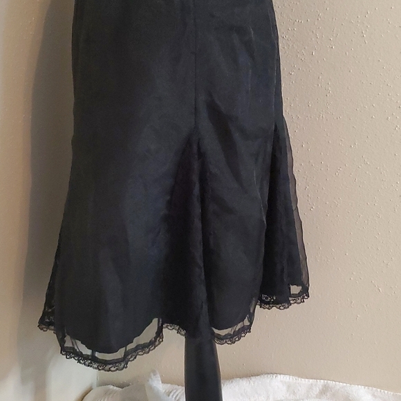 Vintage Betsey Johnson Beaded Tulle mermaid hem black dress 4 - Picture 6 of 9